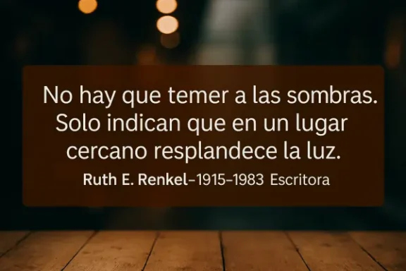 Frase de Ruth Renkel sobre las sombras