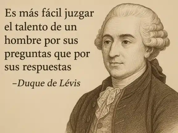 Frases de Hoy: Orgullo - Talento - Castillos en el aire 6 "Es más fácil juzgar el talento de un hombre por sus preguntas que por sus respuestas". Duque de Levis
